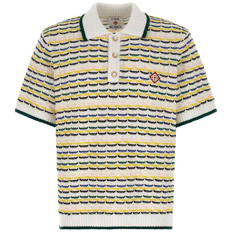 MSP26KW126001_01_M_2026-03-17T09-25-11.036Z-2 Casablanca Tuck Stitch Polo Shirt