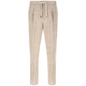 Brunello Cucinelli Striped Linen Trousers