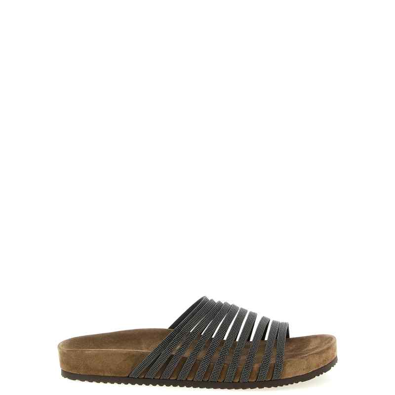 Brunello Cucinelli Precious Straps Slides