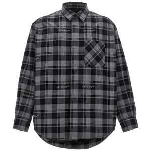 Off White Check Flannel Padded Jacket