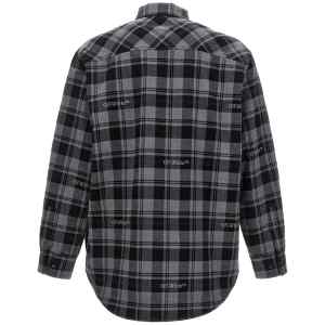 Off White Check Flannel Padded Jacket
