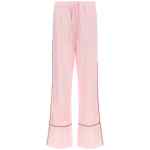 Off White Jacquard Satin Pajama Pants