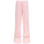 Off White Jacquard Satin Pajama Pants