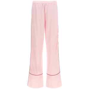 Off White Jacquard Satin Pajama Pants