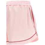 Off White Jacquard Satin Pajama Shorts