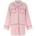 Off White Jacquard Satin New Roxy Pajama Shirt