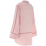 Off White Jacquard Satin New Roxy Pajama Shirt