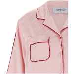 Off White Jacquard Satin New Roxy Pajama Shirt