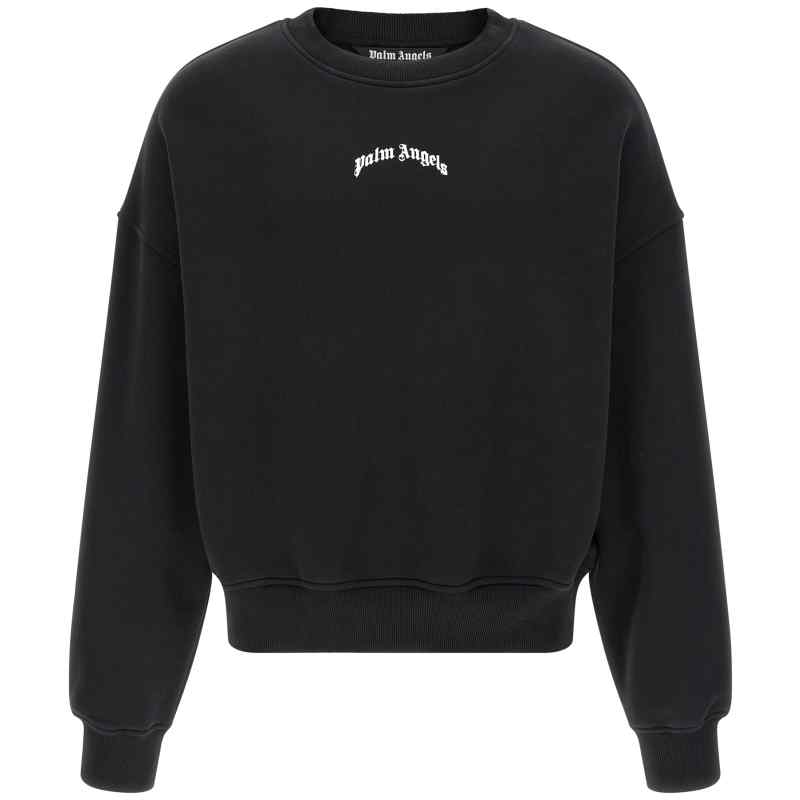 Palm Angels Back Curved Logo Sweatshirt
