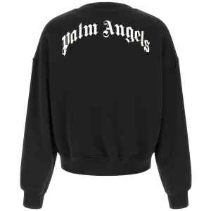 Palm Angels Back Curved Logo Sweatshirt