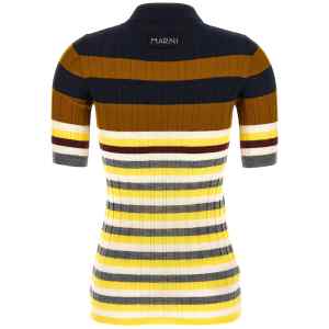 Marni Ribbed Wool Polo Shirt