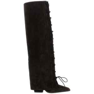 Paris Texas Jane Fold Over Lace Up Boots