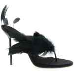 Paris Texas Lidia Feather Thong Mules