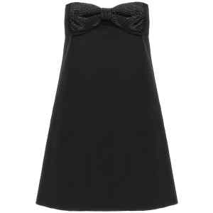 Self-Portrait Black Crepe Bandeau Mini Dress