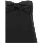 Self-Portrait Black Crepe Bandeau Mini Dress