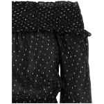 Self-Portrait Black And Gold Chiffon Top