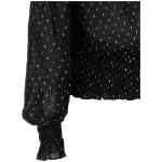 Self-Portrait Black And Gold Chiffon Top