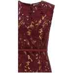 Self-Portrait Burgundy Guipure Lace Midi Dress