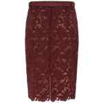 Self-Portrait Burgundy Guipure Lace Midi Skirt