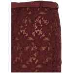 Self-Portrait Burgundy Guipure Lace Midi Skirt