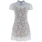 Self-Portrait Blue Guipure Lace Mini Dress
