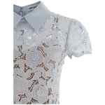 Self-Portrait Blue Guipure Lace Mini Dress