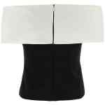 Self-Portrait Black Crêpe Flower Top