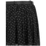 Self-Portrait Black And Gold Chiffon Lace Maxi Skirt