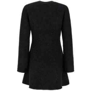 Self-Portrait Black Sequin Knit Mini Dress