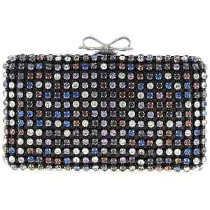 Self-Portrait Multi Crystal Chainmail Clutch
