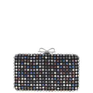 Self-Portrait Multi Crystal Chainmail Clutch