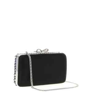 Self-Portrait Multi Crystal Chainmail Clutch