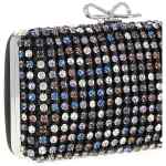 Self-Portrait Multi Crystal Chainmail Clutch