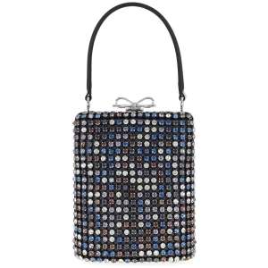 Self-Portrait Multi Crystal Chainmail Mini Handbag