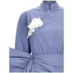 Self-Portrait Blue Cotton Tie Side Mini Dress