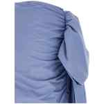 Self-Portrait Blue Cotton Tie Side Mini Skirt