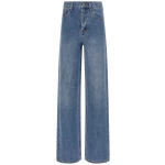 Self-Portrait Rhinestone Denim Straight Leg Jeans