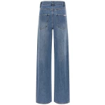 Self-Portrait Rhinestone Denim Straight Leg Jeans