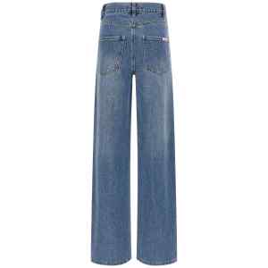 Self-Portrait Rhinestone Denim Straight Leg Jeans