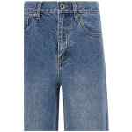 Self-Portrait Rhinestone Denim Straight Leg Jeans