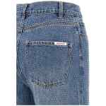 Self-Portrait Rhinestone Denim Straight Leg Jeans