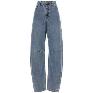 Self-Portrait Blue Barrel Leg Jeans