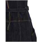 Self-Portrait Indigo Denim Flared Midi Dress