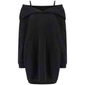 Mm6 Maison Margiela Off-shoulder Hooded Dress