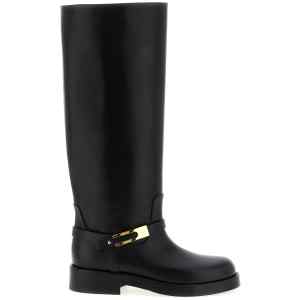 Elisabetta Franchi Logo Strap Boots