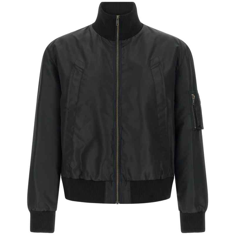 Mm6 Maison Margiela White Stitch Line Bomber Jacket