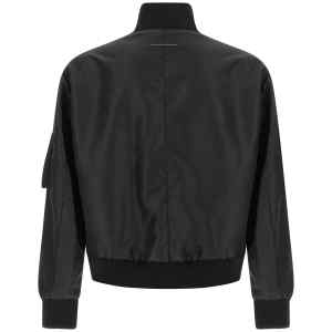 Mm6 Maison Margiela White Stitch Line Bomber Jacket