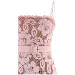 Self-Portrait Pink Crochet Lace Midi Dress