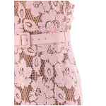 Self-Portrait Pink Crochet Lace Midi Dress