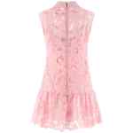 Self-Portrait Pink Lace Collared Dress